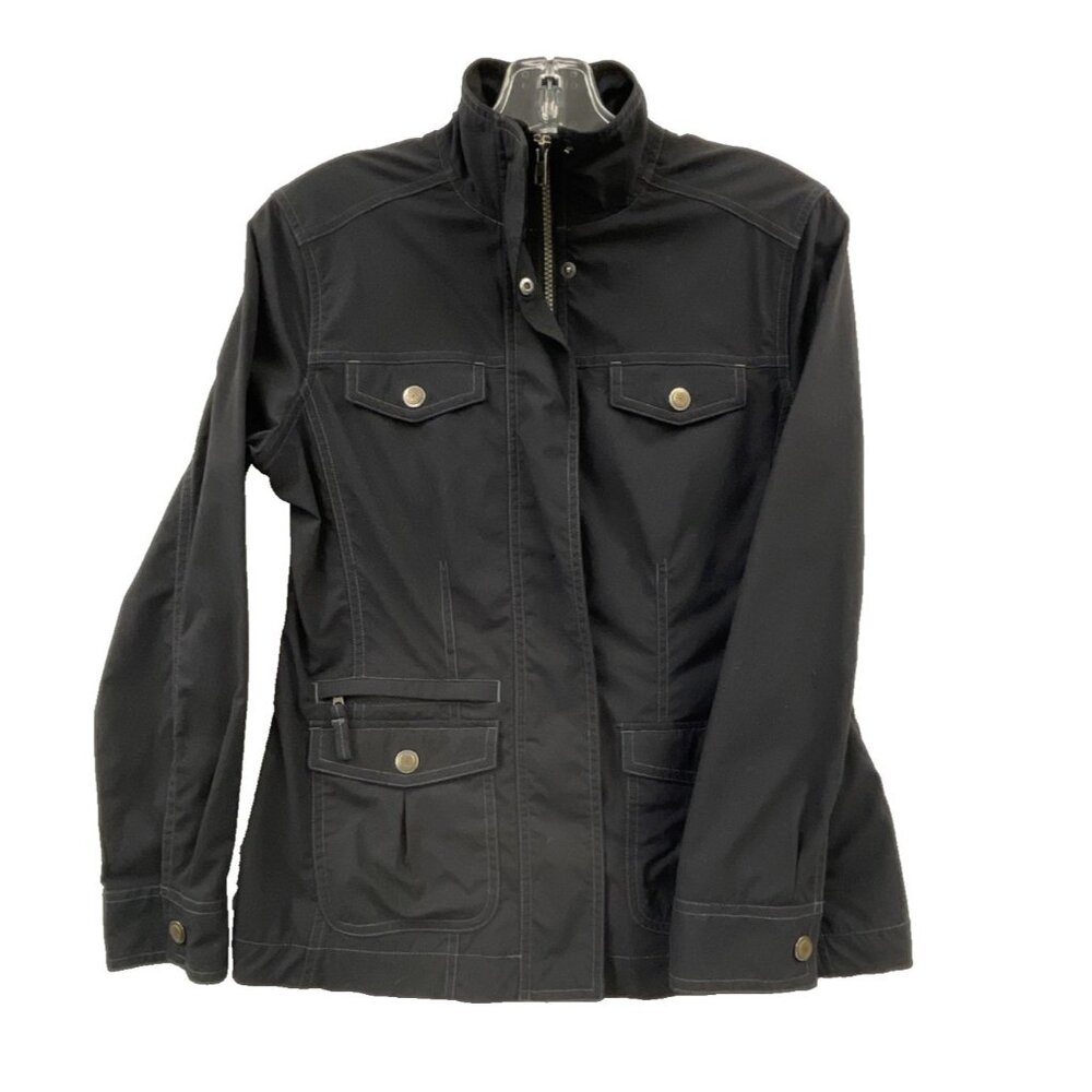 Royal Robbin’s Jacket Sz Small Women’s Black Zip Up Utility Hiking Outdoors